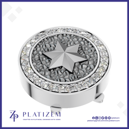 Star Symbol Lab Grown Diamond Button Trendy Fine Jewelry for Women