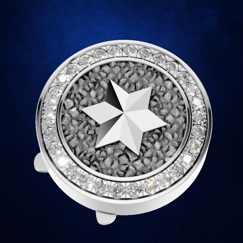 Star Symbol Lab Grown Diamond Button Trendy Fine Jewelry for Women