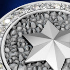 Star Symbol Lab Grown Diamond Button Trendy Fine Jewelry for Women