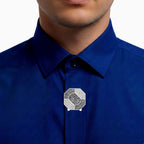 Textured Lab Diamond Studded Button Unique Fine Jewelry for Women