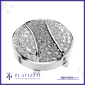 Iced Out Lab Diamond Button Bold Hip Hop Jewelry for Men