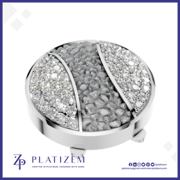 Iced Out Lab Diamond Button Bold Hip Hop Jewelry for Men