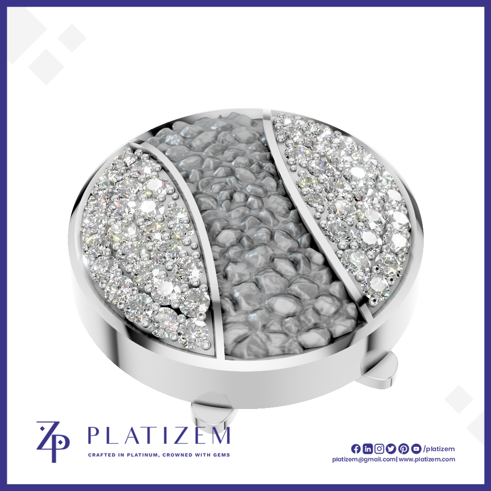 Iced Out Lab Diamond Button Bold Hip Hop Jewelry for Men
