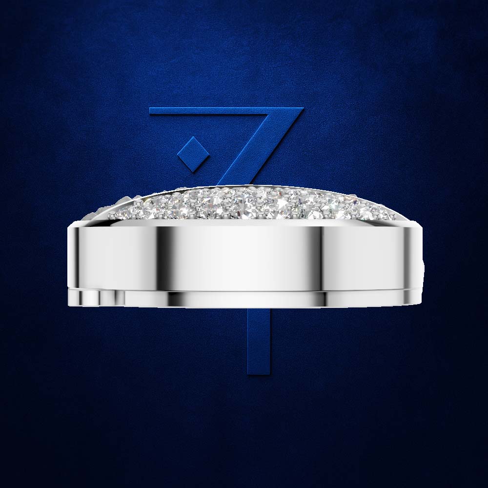 Iced Out Lab Diamond Button Bold Hip Hop Jewelry for Men