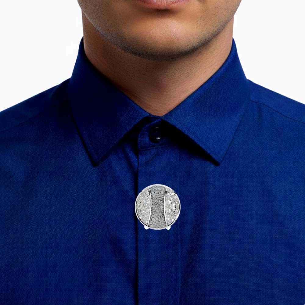 Iced Out Lab Diamond Button Bold Hip Hop Jewelry for Men