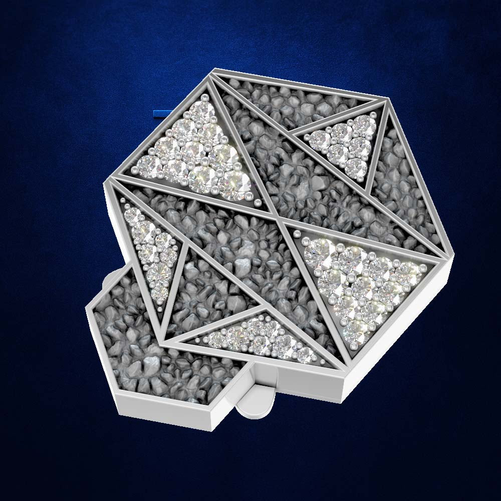 Unique Design Diamond Studded Button Stylish Fine Jewelry for Men