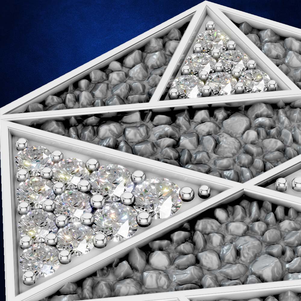 Unique Design Diamond Studded Button Stylish Fine Jewelry for Men