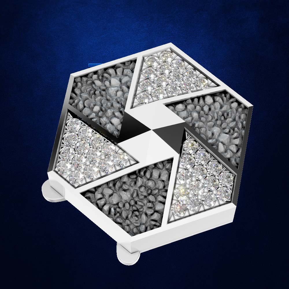 Trendy Diamond Button Stylish Modern Fine Jewelry for Women