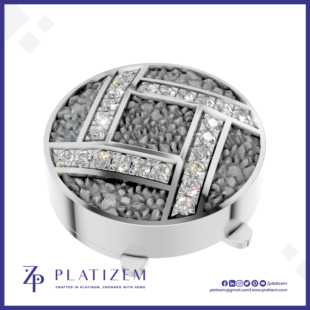 Diamond Button for Men Stylish Modern Fine Jewelry Design