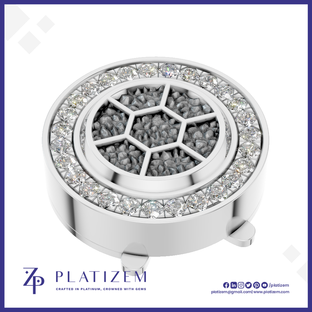 Halo Setting Lab Grown Diamond Button Elegant Fine Jewelry for Women