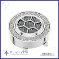 Halo Setting Lab Grown Diamond Button Elegant Fine Jewelry for Women