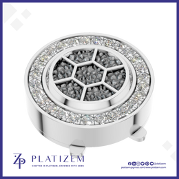 Halo Setting Lab Grown Diamond Button Elegant Fine Jewelry for Women