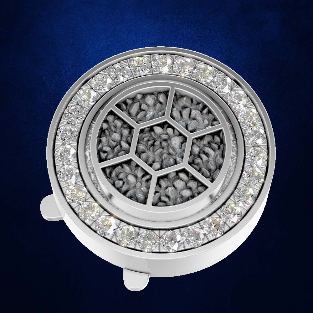 Halo Setting Lab Grown Diamond Button Elegant Fine Jewelry for Women