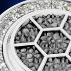 Halo Setting Lab Grown Diamond Button Elegant Fine Jewelry for Women