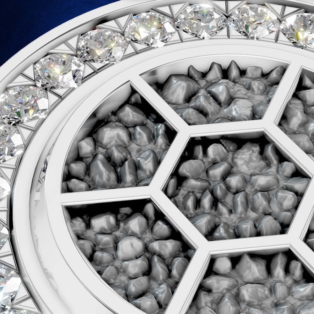 Halo Setting Lab Grown Diamond Button Elegant Fine Jewelry for Women