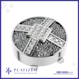 Pave Setting Diamond Button for Men Elegant Mens Jewelry with Premium Sparkle