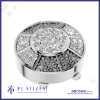 Round Diamond Studded Button Solid Gold Premium Shirt Jewelry
