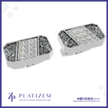 Lab Created Laboratory Grown Diamond Cufflinks for Men 18K Gold Iced Luxury Designer Wedding Formal Jewelry