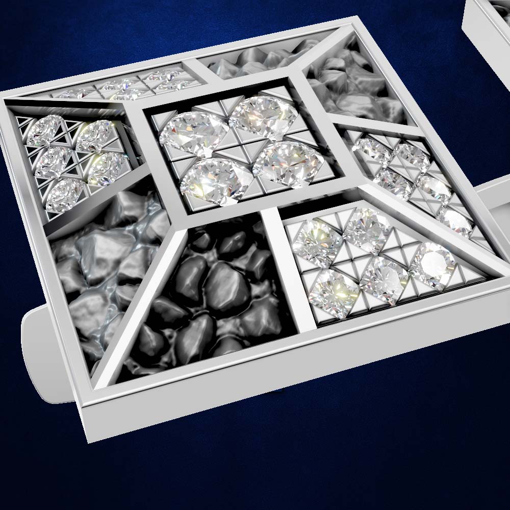 Laboratory Grown Diamond Button for Shirt Luxury Designer Jewelry
