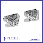 Laboratory Grown Diamond Cufflinks 18K Gold Iced Mens Designer Luxury Wedding Formal Shirt Jewelry Gift Style