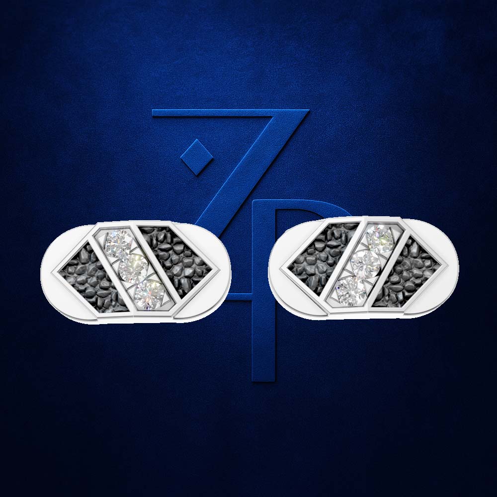 Laboratory Grown Diamond Cufflinks 18K Gold Iced Mens Designer Luxury Cufflink Wedding Formal Jewelry Gift Style