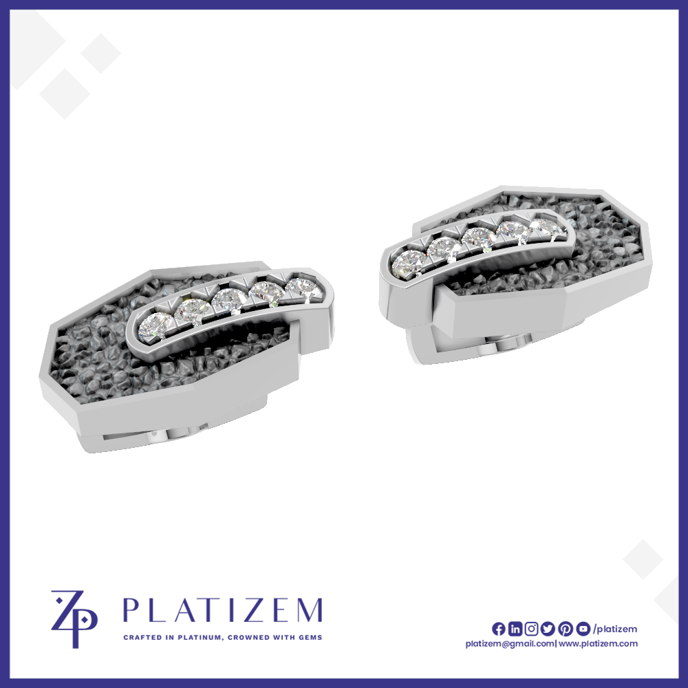 Laboratory Grown Diamond Cufflinks 18K Gold Iced Mens Luxury Cufflink Designer Wedding Formal Jewelry Style