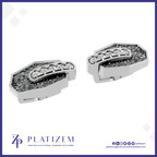 Laboratory Grown Diamond Cufflinks 18K Gold Iced Mens Luxury Cufflink Designer Wedding Formal Jewelry Style