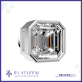 Emerald Cut Bezel Set Lab Grown Diamond Earrings for men
