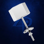Emerald Cut Bezel Set Lab Grown Diamond Earrings for men