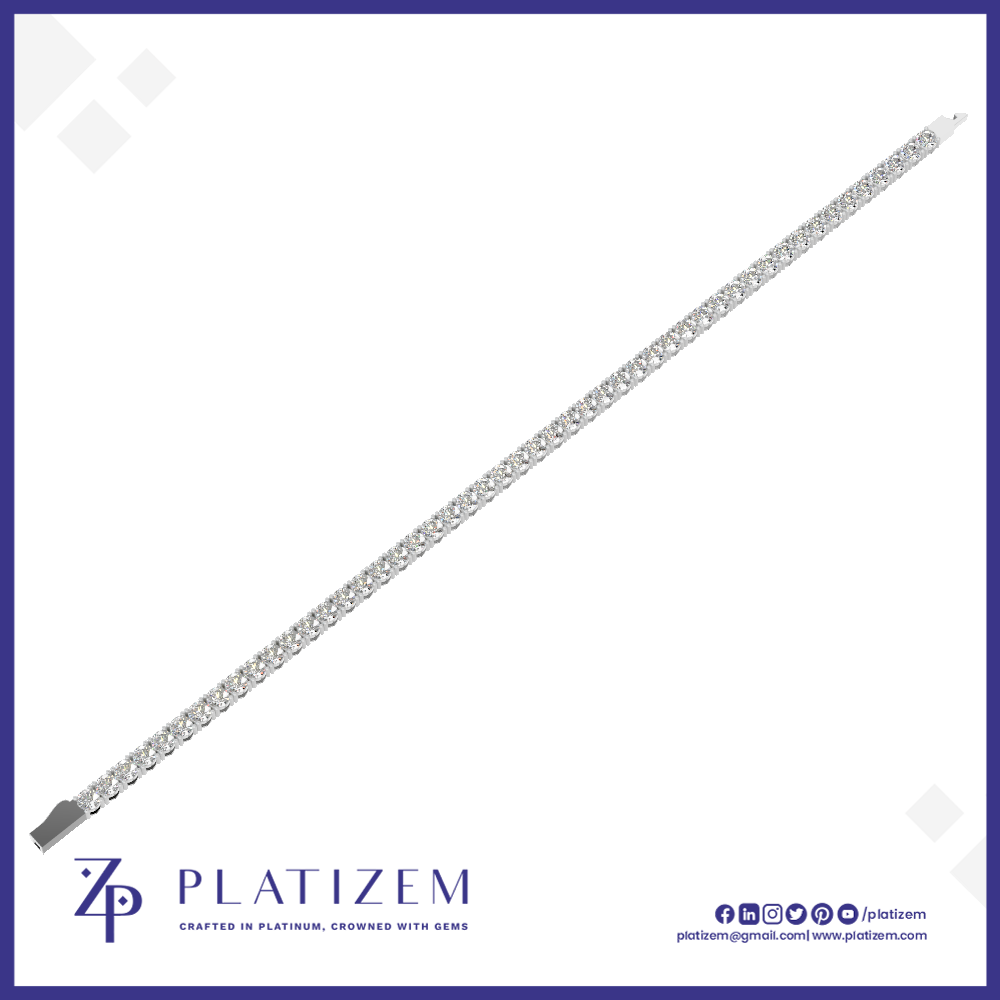 Round Cut Lab Made Diamond Tennis Bracelet for Men and Women