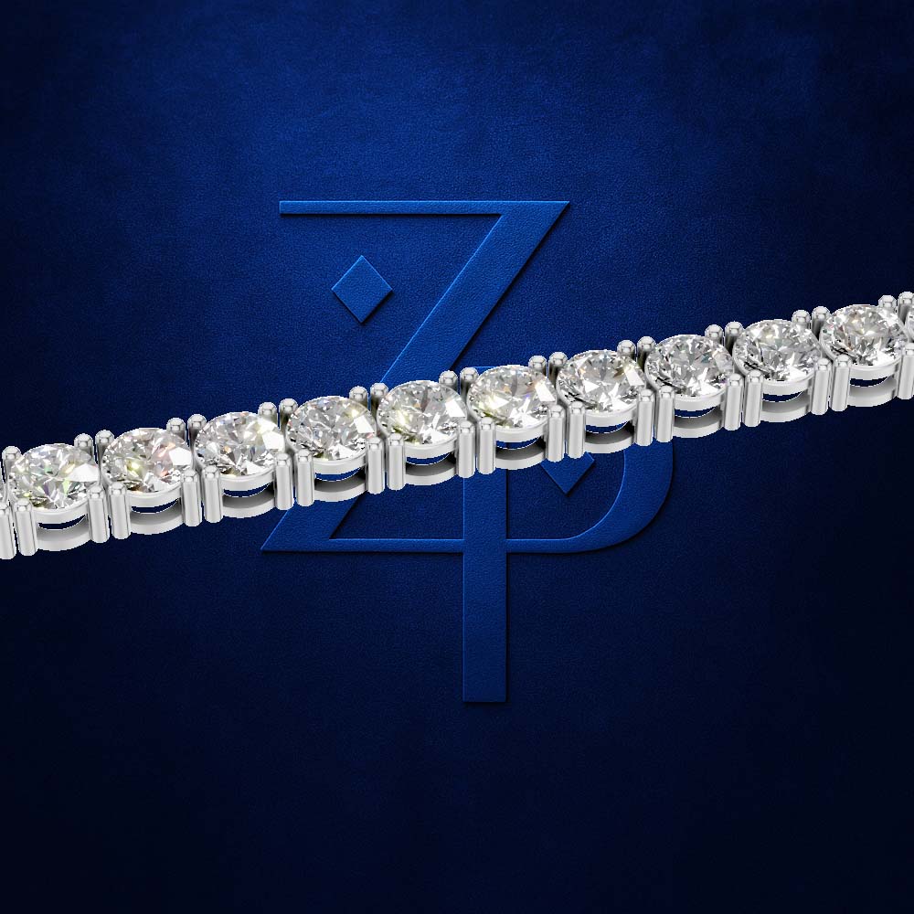 Round Cut Lab Made Diamond Tennis Bracelet for Men and Women