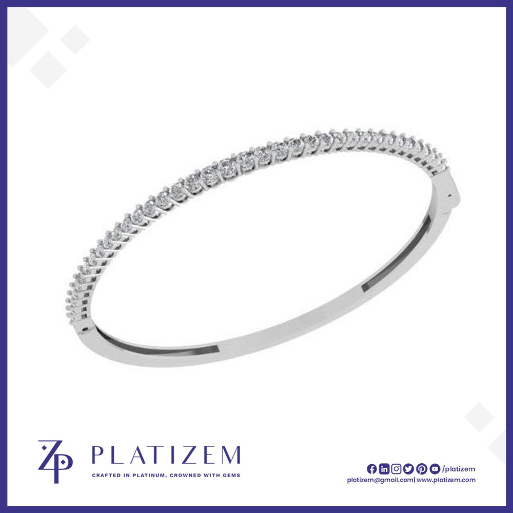 Graduated Diamond Bangle Bracelet for Women