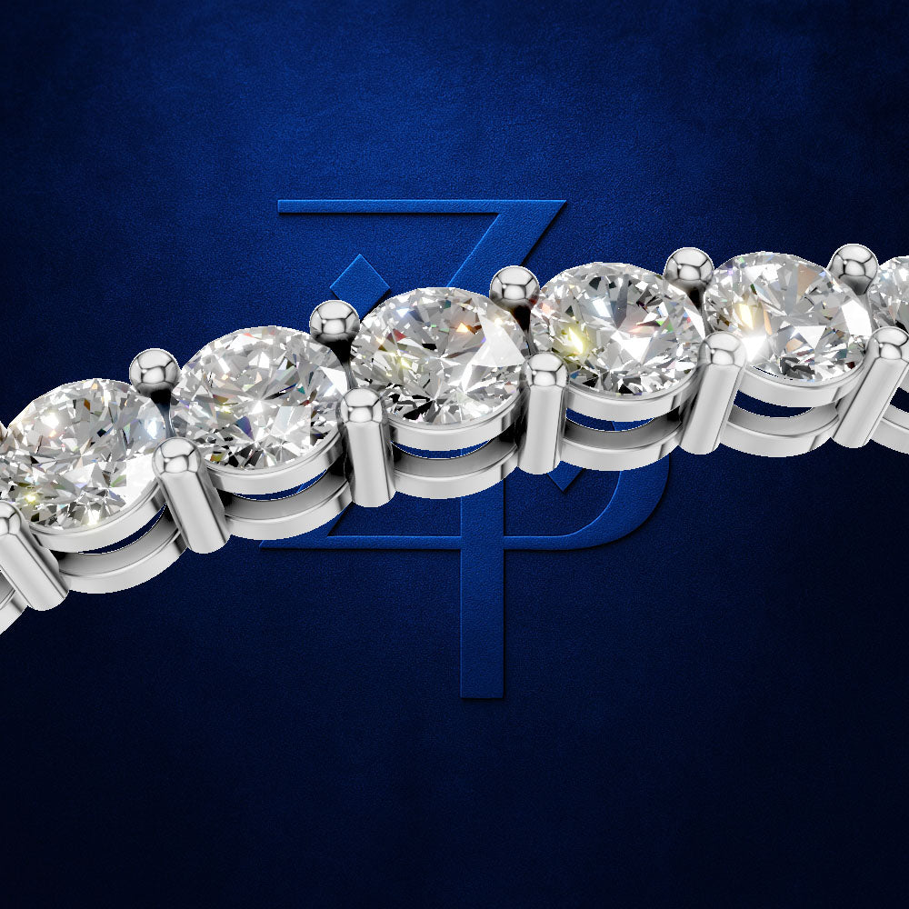 Lab Grown Diamond Tennis Bracelet – Round Stone Prong Setting