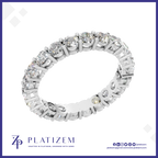 Round Cut Lab Grown Diamond Eternity Wedding Band