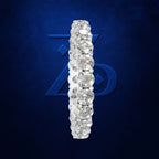 Round Cut Lab Grown Diamond Eternity Wedding Band