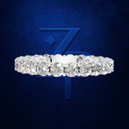 Round Cut Lab Grown Diamond Eternity Wedding Band