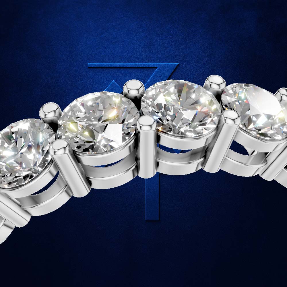 Round Cut Lab Grown Diamond Eternity Wedding Band