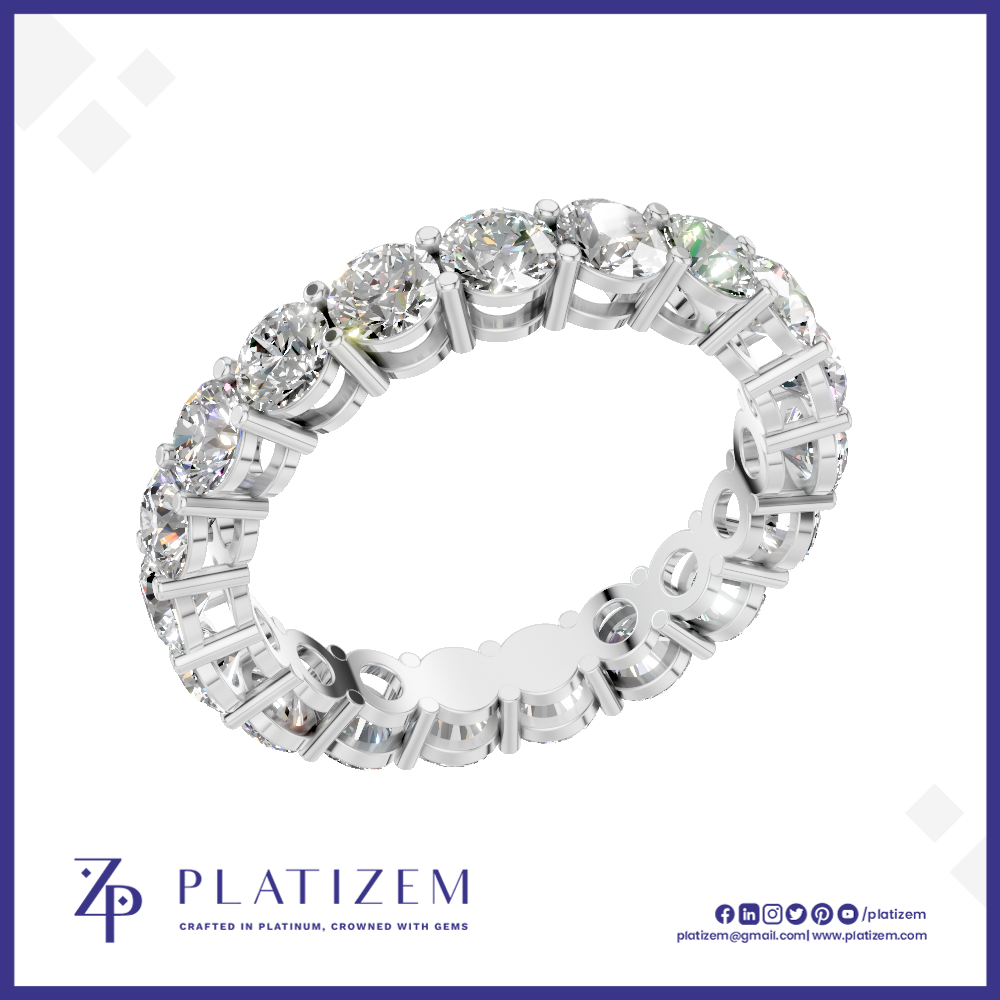 Classic Round Lab Grown Diamond Eternity Wedding Band
