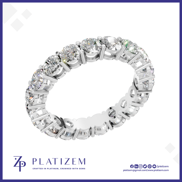 Classic Round Lab Grown Diamond Eternity Wedding Band