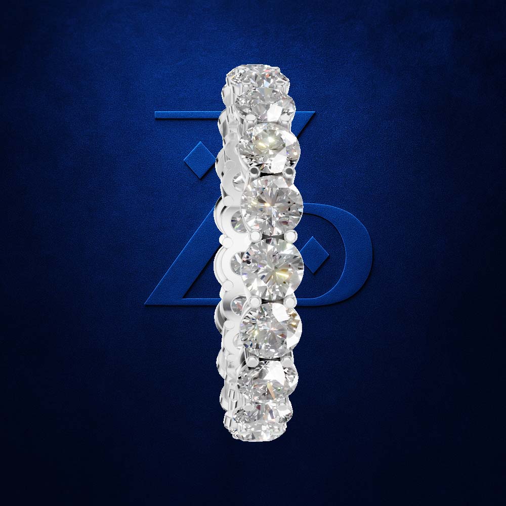 Classic Round Lab Grown Diamond Eternity Wedding Band