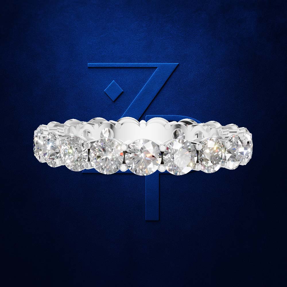 Classic Round Lab Grown Diamond Eternity Wedding Band