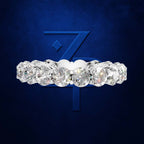 Round Cut Lab Grown Diamond Eternity Band White Gold