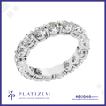 3 Carat Round Lab Grown Diamond Eternity Band Prong Setting