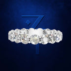 3 Carat Round Lab Grown Diamond Eternity Band Prong Setting