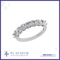 Shared Prong Diamond Band Seven Stone Ring
