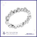 Bezel Set Round Lab Grown Diamond Full Eternity Wedding Band