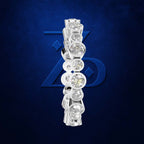Bezel Set Round Lab Grown Diamond Full Eternity Wedding Band