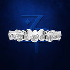 Bezel Set Round Lab Grown Diamond Full Eternity Wedding Band