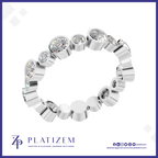 Bezel Set Round Cut Lab Grown Diamond Eternity Wedding Band