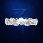 Bezel Set Round Cut Lab Grown Diamond Eternity Wedding Band
